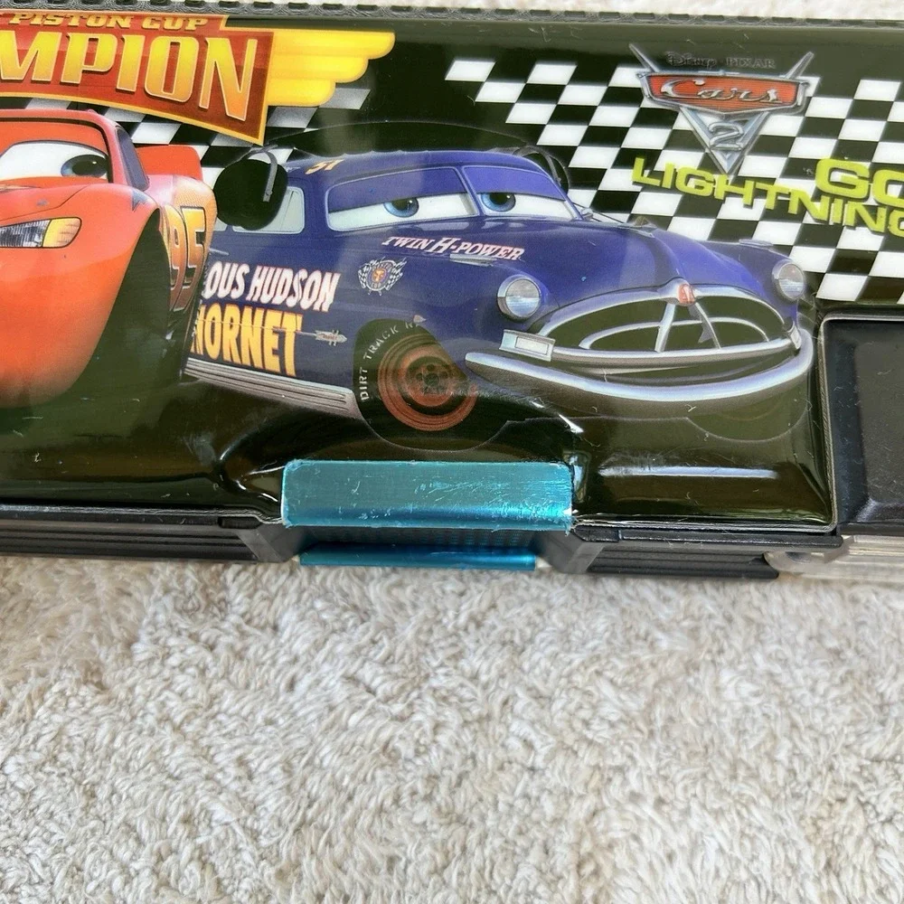 Pixar Cars Lightning McQueen Duo Sided Hard Pencil Case Piston Cup Championship